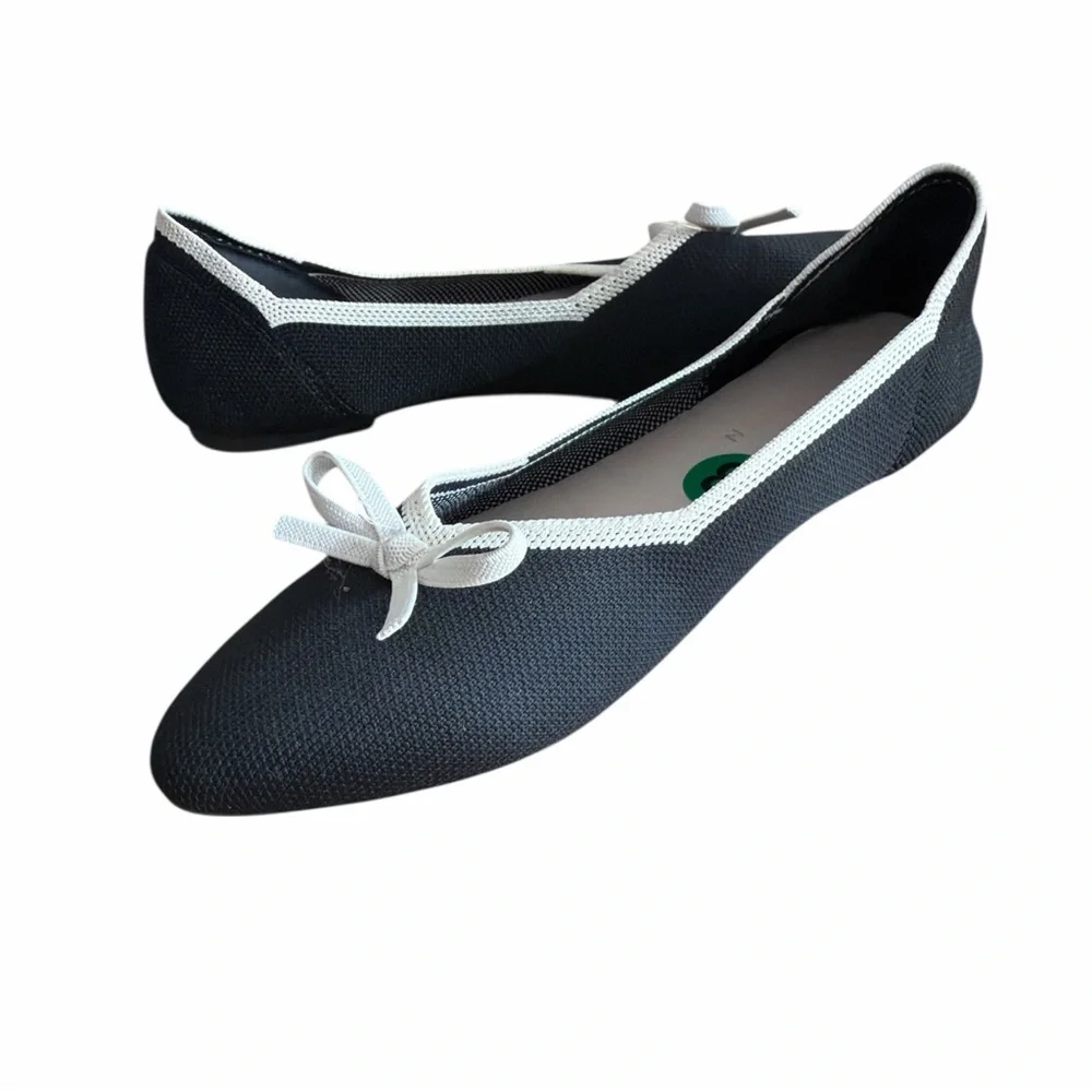 Danskin Black and White Women's Pointy Ballet Flats